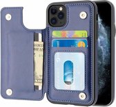 Wallet case geschikt voor Apple iPhone 12 / 12 Pro - 6.1 inch - blauw