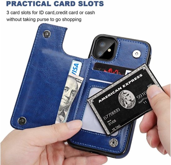 Étui Portefeuille ShieldCase iPhone 12 Mini - 5,4 pouces - Bleu