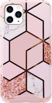 Pink Pattern geschikt voor Apple iPhone 12 Pro Max 6.7 inch hoesje  - roze
