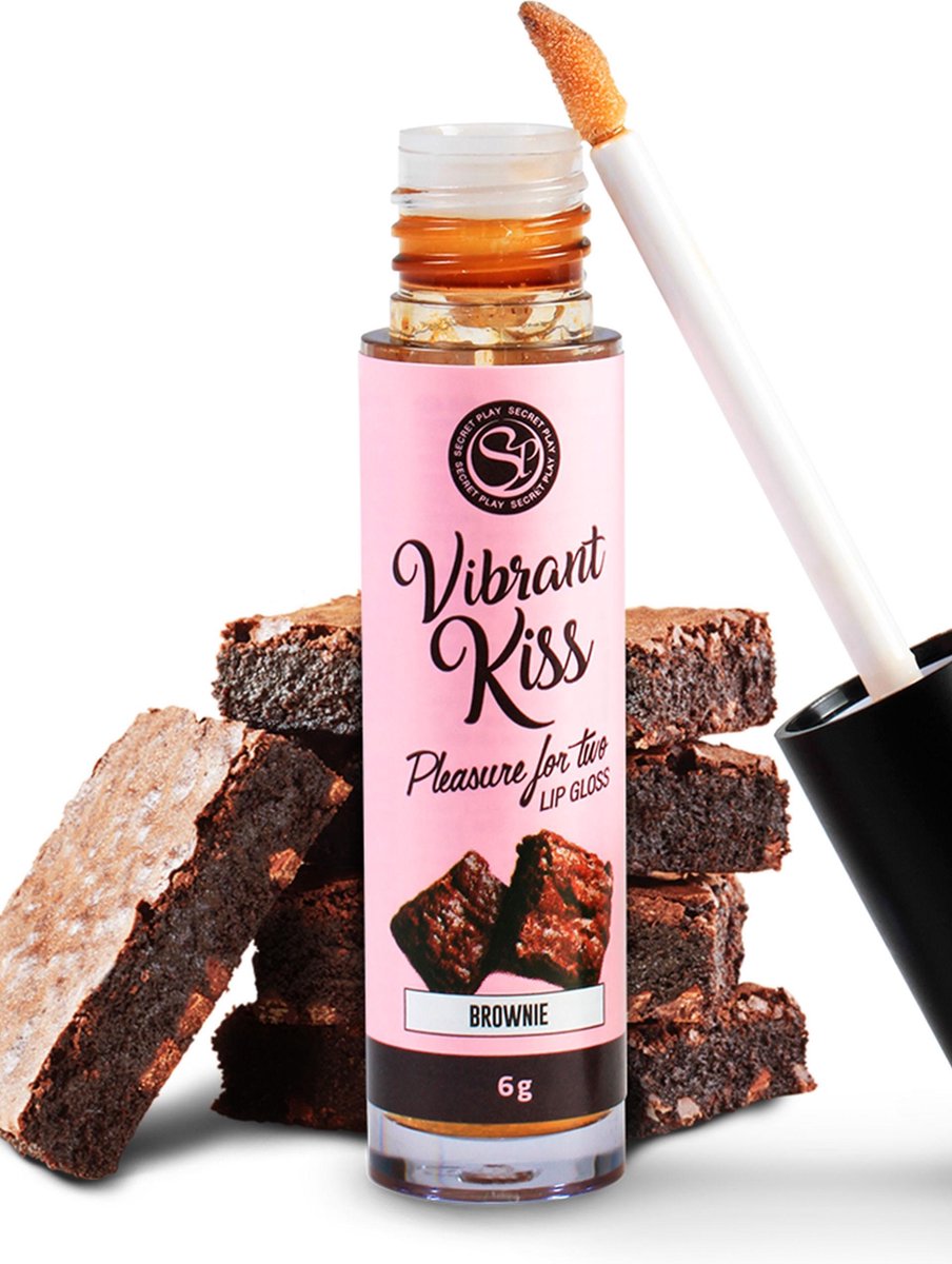 Secret Play Vibrant Kiss - Stimulerend Middel - Lip Gloss - Vibrerend Effect - Brownie Smaak - 6gr