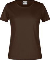 James And Nicholson Dames/dames Ronde Hals Basic T-Shirt (Bruin)