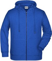 James and Nicholson Heren Basisrits Hoody (Inktmelange)