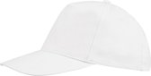 SOLS Unisex Buzz 5 Panel Baseball Cap (Wit)