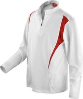 Spiro Unisex Sportproef Prestatie Trainingen Top (Wit/Rood/Wit)