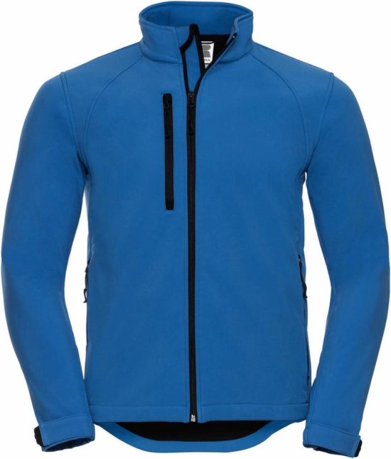 Foto: Russell heren waterbestendig winddicht softshell jasje azuurblauw 