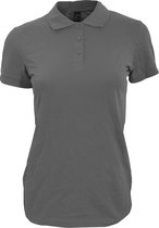 SOLS Dames/dames Perfect Pique Poloshirt met korte mouwen (Donkergrijs)