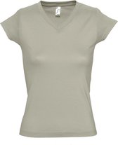 SOLS Dames/dames Maan V Hals T-Shirt met korte mouwen (Khaki)