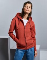 Russell Vrouwen/dames Authentieke Hoodie met rits (Bourgondië Melange)