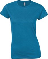 Gildan Dames Zachte Stijl Korte Mouw T-Shirt (Antieke Saffier)