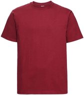 Russell Europa Heren Klassiek Zwaargewicht Ringspun Korte Mouwen T-Shirt (Klassiek rood)