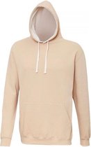 Awdis Varsity Hooded Sweatshirt / Hoodie (Woestijtzand/Vanille Milkshake)