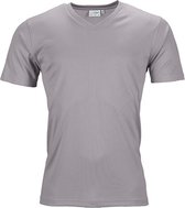 Fusible Systems - Heren Actief James and Nicholson T-Shirt met V-Hals (Grijs)