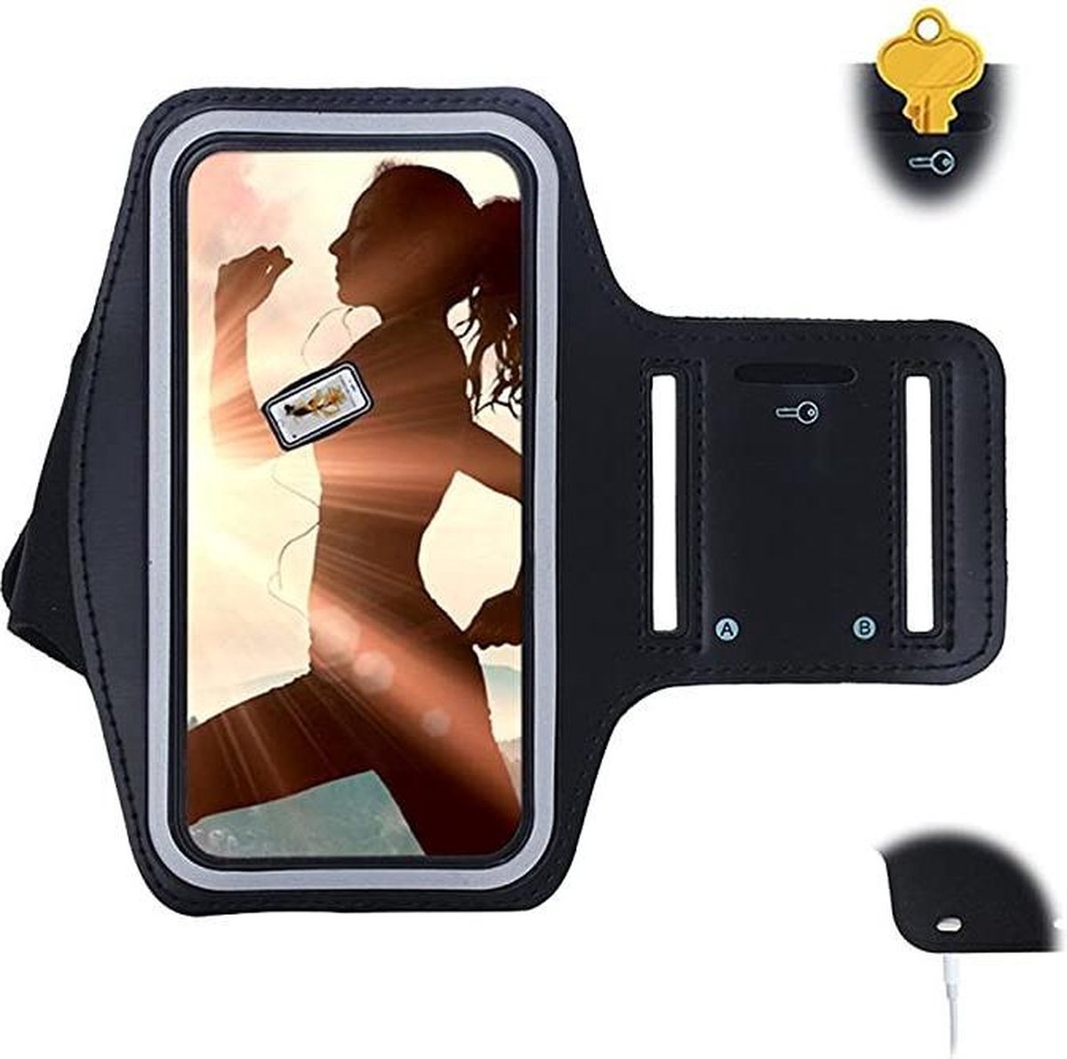Sport armband voor Geschikt voor Samsung Galaxy M51 (zwart)