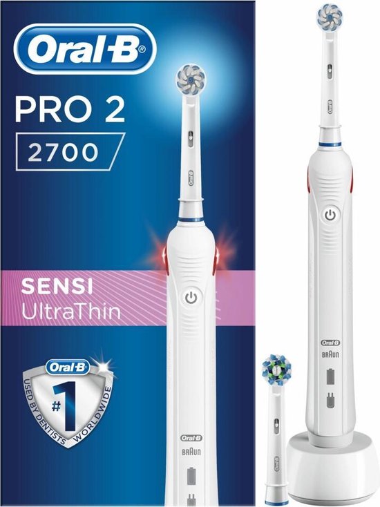 vergroting Bij wet bak Oral-B Pro 2 2700 - sensi ultra thin - Elektrische Tandenborstel - Wit |  bol.com
