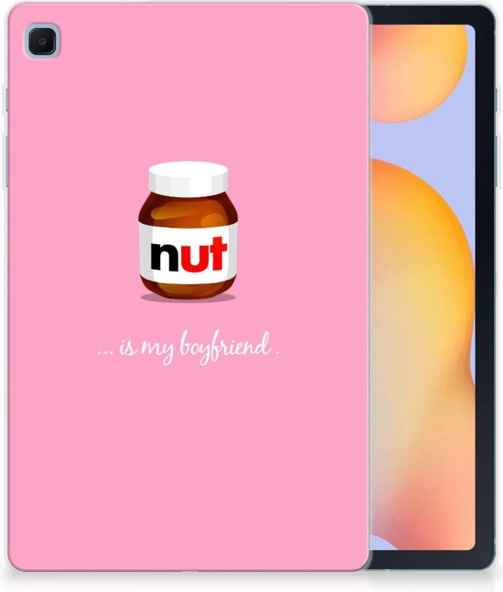 Cover Samsung Galaxy Tab S6 Lite | Tab S6 Lite 2022 Leuk Siliconen Hoes Nut Boyfriend met transparant zijkanten
