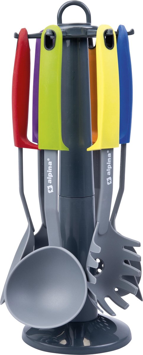 Brabantia - Kit d'ustensiles de cuisine, avec louche à soupe, cuillère,  écumoire et spatule - Assortiment de coloris : : Cuisine et Maison