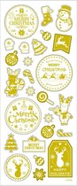Stickers, Kerst, 10x24 cm, goud, 1 vel