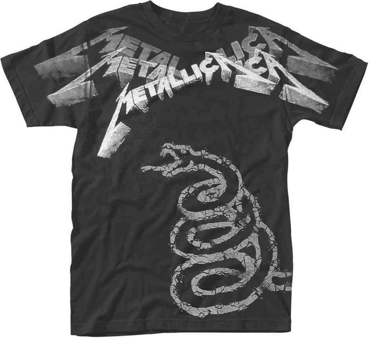 Metallica Heren Tshirt -XXL- Black Album Faded Zwart