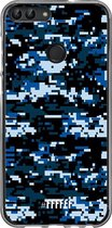 Huawei P Smart (2018) Hoesje Transparant TPU Case - Navy Camouflage #ffffff