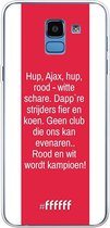 Samsung Galaxy J6 (2018) Hoesje Transparant TPU Case - AFC Ajax Clublied #ffffff