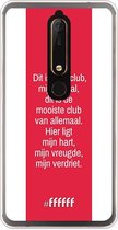 Nokia 6 (2018) Hoesje Transparant TPU Case - AFC Ajax Dit Is Mijn Club #ffffff