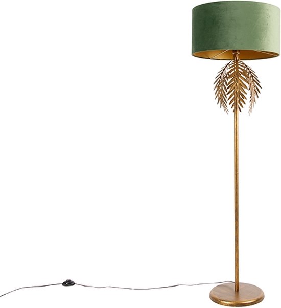 QAZQA botanica - Landelijke Vloerlamp | Staande Lamp met kap - 1 lichts - H  165 cm -... | bol.com