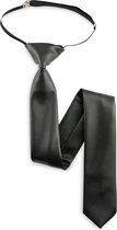 We Love Ties - Voorgeknoopte stropdas skai leer - skai leer - zwart