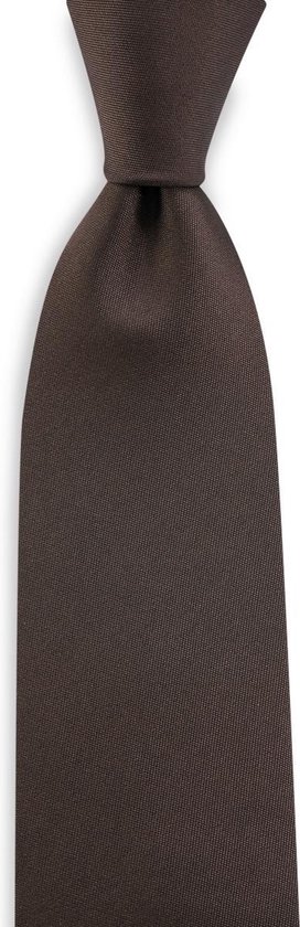 We Love Ties Cravate marron foncé étroite, tissée en polyester Microfill