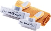 Pet Whiz - Zelfreinigende Dierenborstels - 2 stuks - incl. microvezel handdoek- voor Katten en Honden