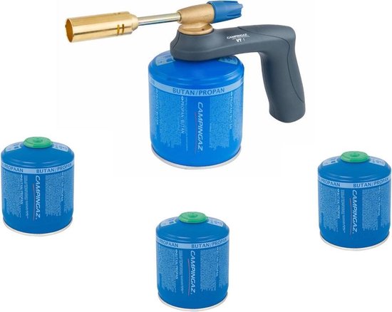 KEMPER - Soldeerbrander met stalen piëzomantel 4 gaspatronen 190g met gasstopbeveiliging