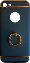 Fit Fashion - Hardcase Hoesje -  Met ring - Geschikt voor iPhone 7 - Blauw