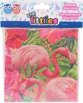The Littlies Servetten Flamingo Junior 33 Cm Papier 20 Stuks