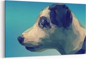 Schilderij - Vector hond blauw — 90x60 cm