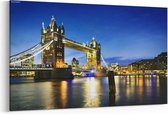 Schilderij - Tower Bridge 's nachts Londen — 100x70 cm