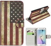 Samsung S6 EDGE Hoesje Wallet Case USA Print