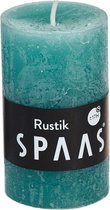 SPAAS Rustieke geurloze cilinderkaars 48/80 mm, ± 17 uur - smaragdgroen