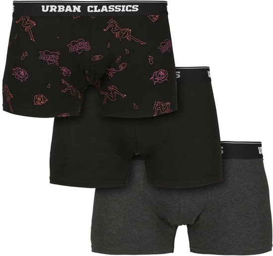 Urban Classics - 3-Pack Boxershorts set - 2XL - Multicolours