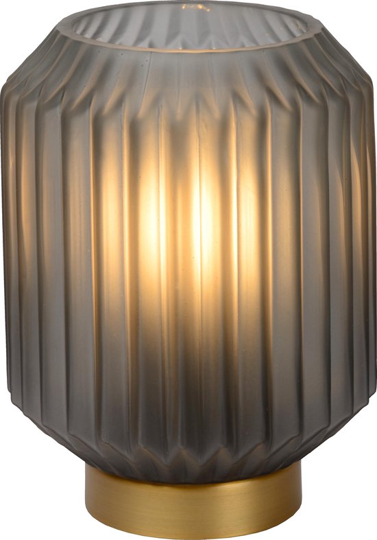 Lucide SUENO - Lampe de table - Ø 13 cm - 1xE14 - Gris Mat