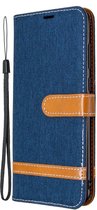 Denim Book Case - Samsung Galaxy M11 / A11 Hoesje - Blauw