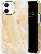 Selencia Maya Fashion Backcover iPhone 12 Mini hoesje - Marble Sand