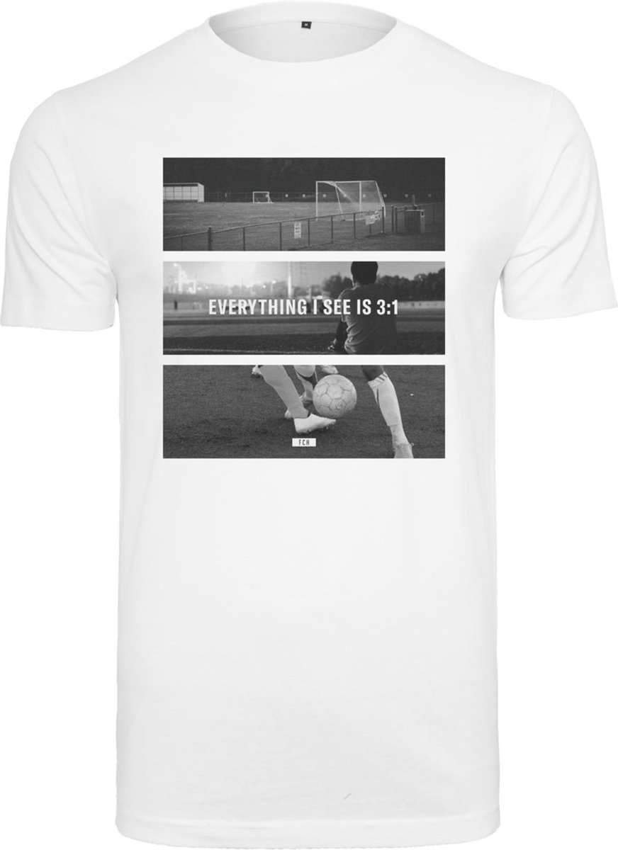 Merchcode - Football Coming Home 3:1 Heren Tshirt - XS - Wit
