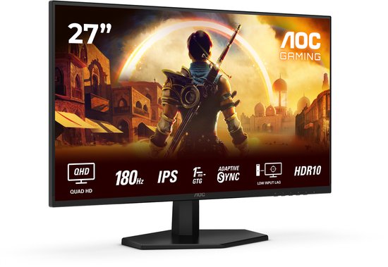 AOC G4 Q27G42XE - 27 inch QHD IPS Gaming Monitor - 180Hz
