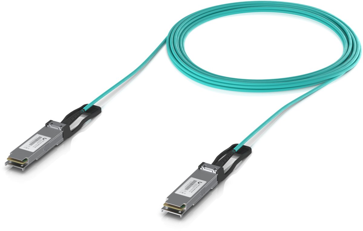 Ubiquiti UACC-AOC-QSFP28-10M InfiniBand en Glasvezelkabel Aqua-kleur