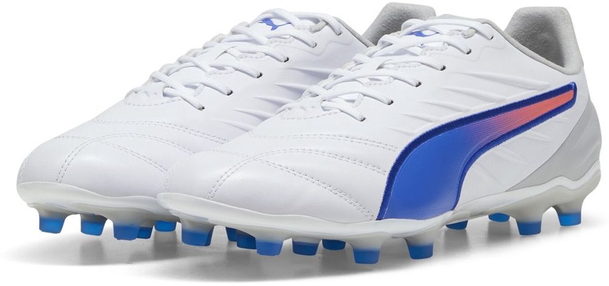 Puma Fußballschuhe Low King Pro FG/AG 107862 Puma White-Bluemazing-Flat Light Gray-38,5