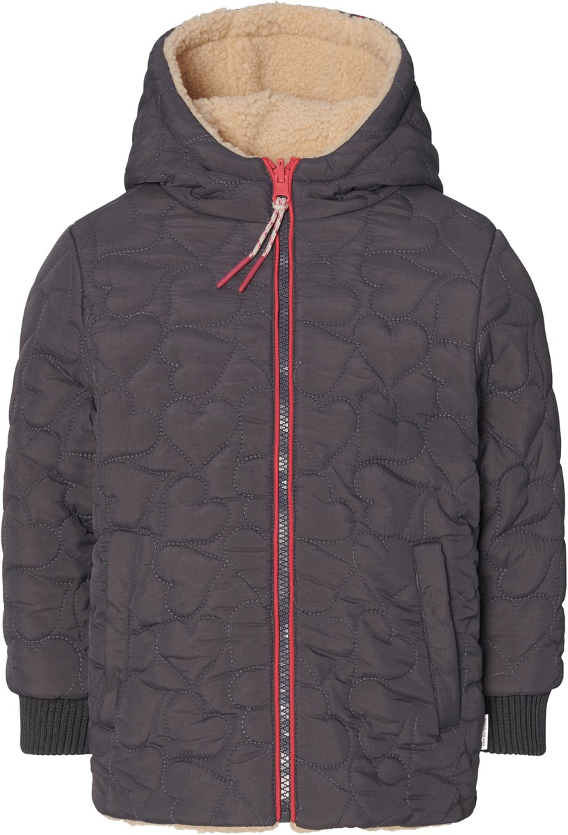 Noppies Jas Nisko - Reversible - Forged Iron - Maat 128