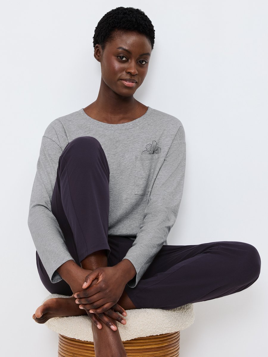 Triumph Pyjama Sets donkergrijs gemêleerd