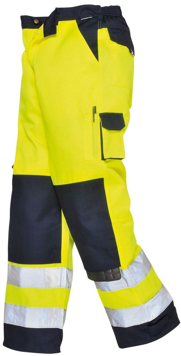 Portwest Lyon Hi-Vis Broek TX51 - Geel/Marine - XL