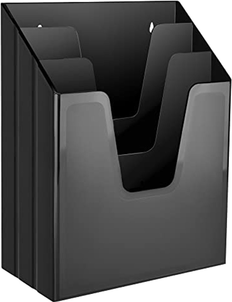 Organisator voor Documenten met 3 Vakken - Verticaal Bureau Organizer