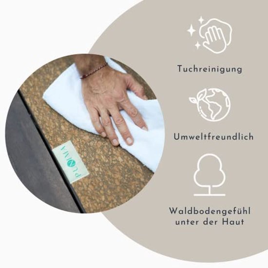 Yogamat XXL van 100% natuurlijk rubber en kurk, extra breed en lang, fitnessmat zonder lijm en weekmakers, 183 x 68 x 0,4 cm van Yogamat — afbeelding 5