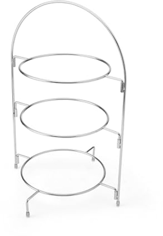Koperen Serveerstandaard / Etagére t.b.v. 3 borden max. ø27 cm - koperkleur High Tea
